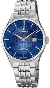 Festina Kwartshorloge Swiss Made Collection, F20005/3 Horloge, herenhorloge, dameshorloge, roestvrijstalen band, tot 10 bar waterdicht.
