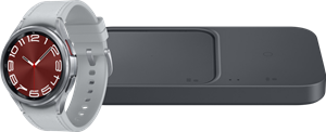 Samsung Galaxy Watch 6 Classic Zilver 43mm +  Duo Draadloze Oplader