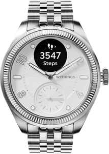 Withings ScanWatch Nova Brilliant Titanium Zilver 39mm