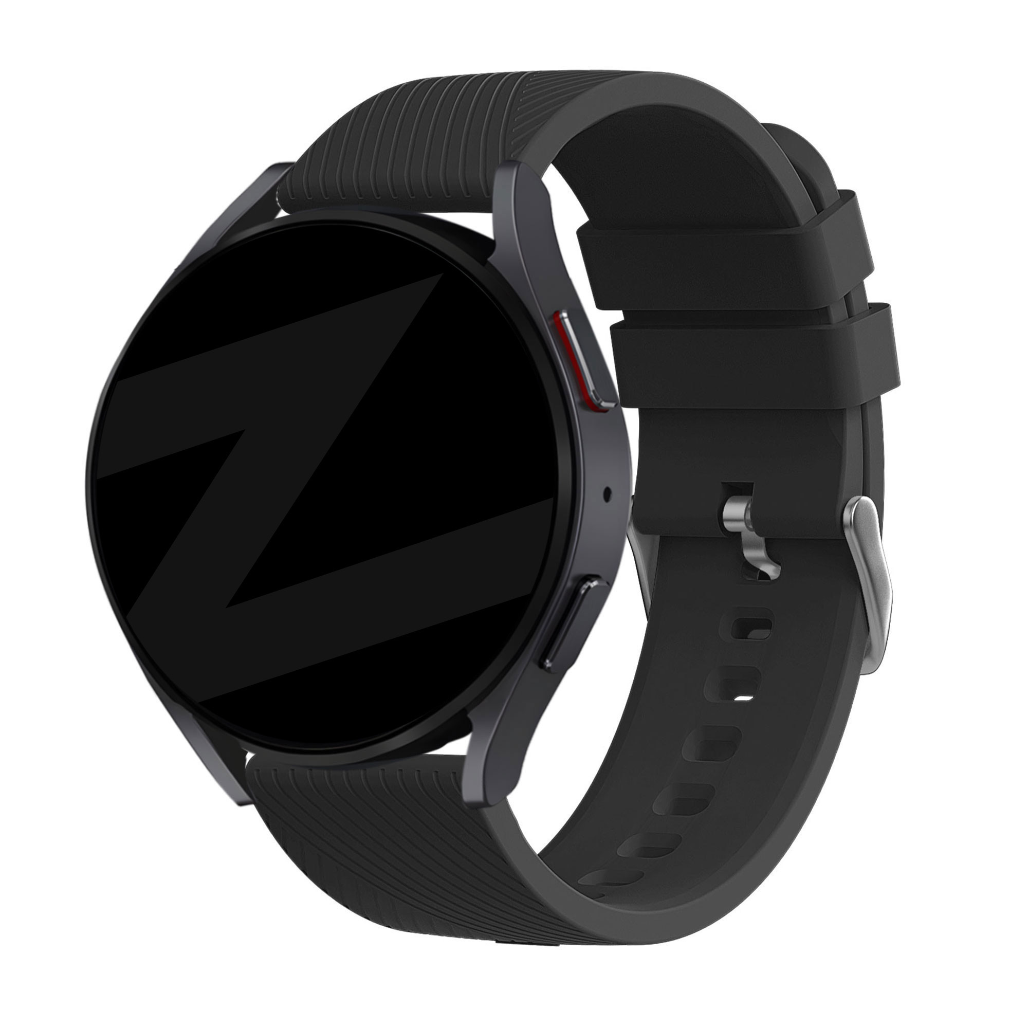 Bandz Amazfit Bip 6 siliconen band 'Deluxe' (zwart)