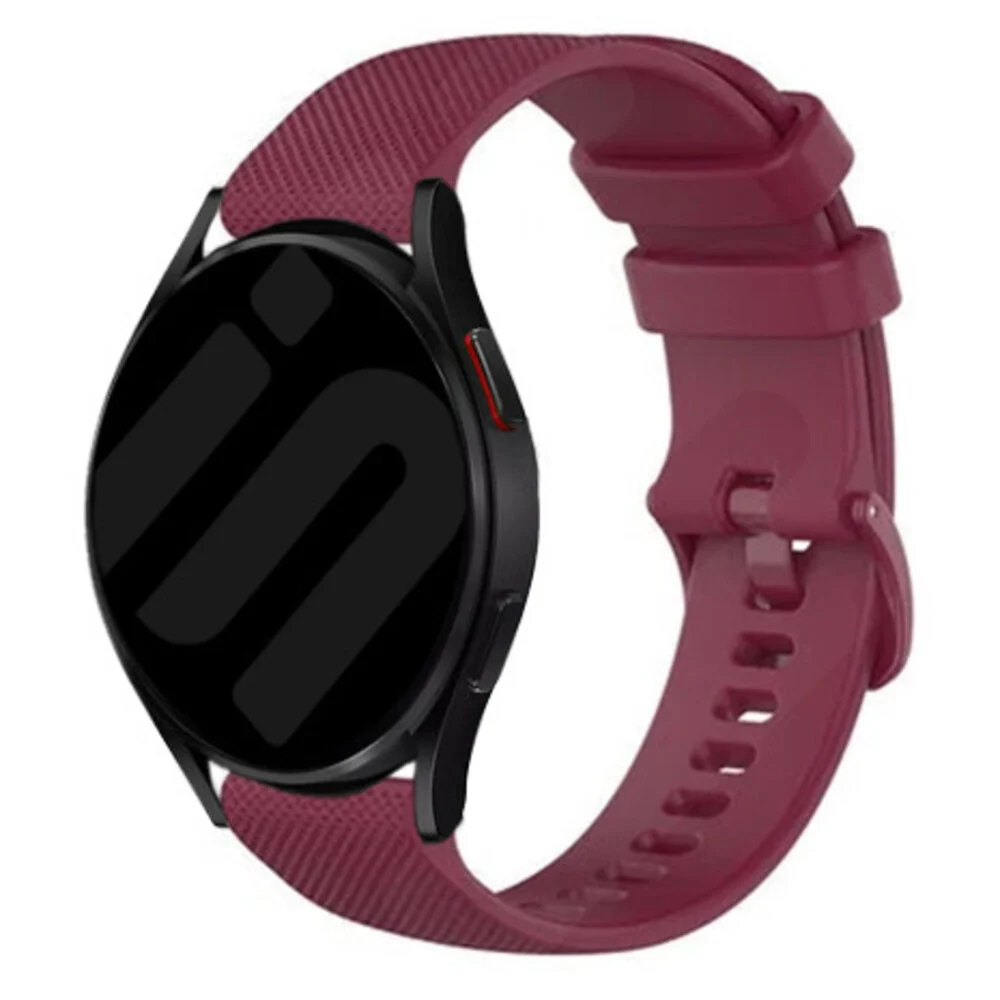 Strap-it Amazfit Bip 6 luxe siliconen bandje (donkerrood)