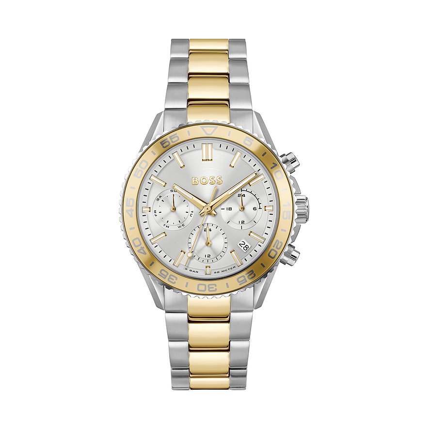 Boss Multifunctioneel horloge RUNNER FOR HER Quartz horloge, dameshorloge, armbanduhr, datum, roestvrijstalen band
