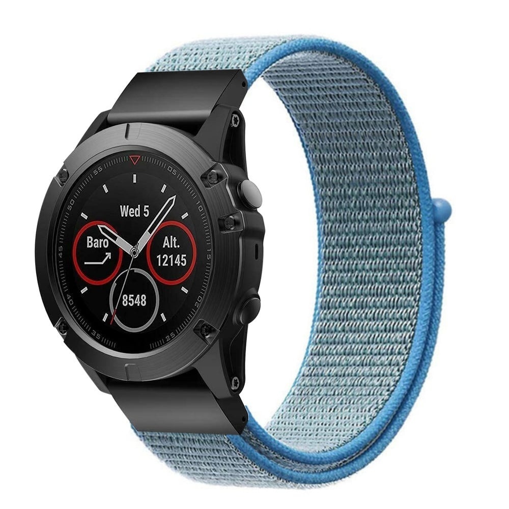 Strap-it Garmin Tactix 7 nylon band (lichtblauw)