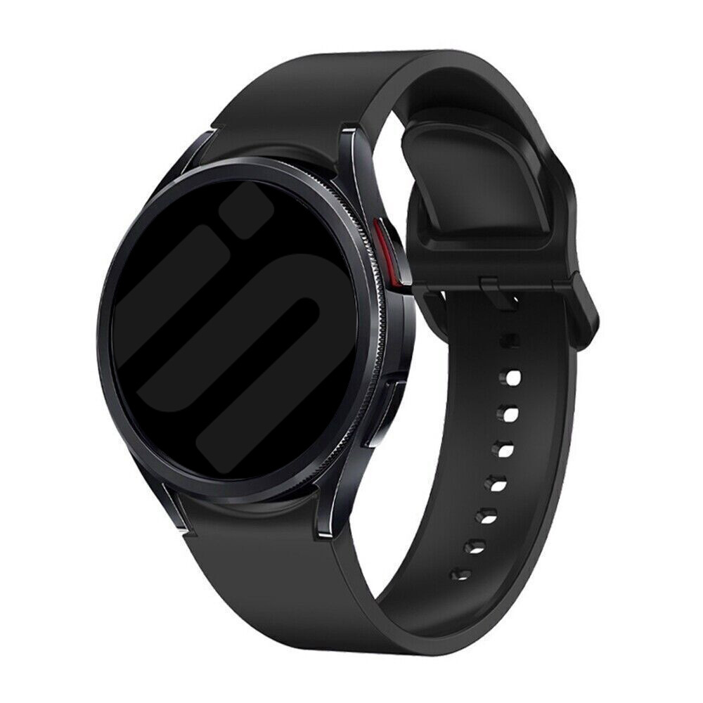 Strap-it Samsung Galaxy Watch 7 44mm 'One push' siliconen band (zwart)