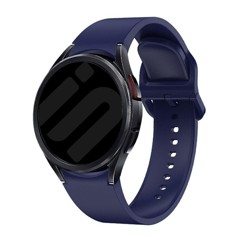 Strap-it Samsung Galaxy Watch 7 44mm 'One push' siliconen band (donkerblauw)