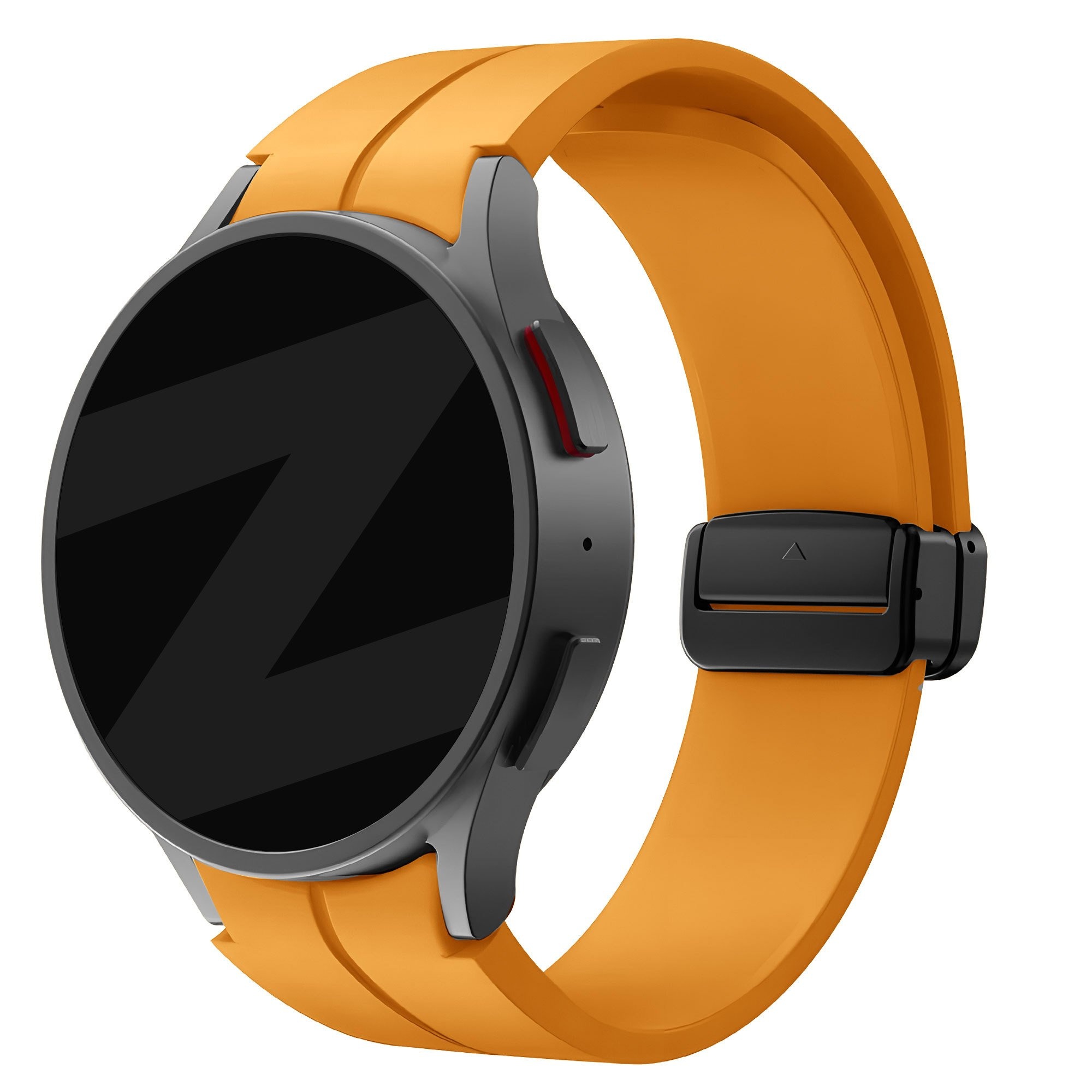 Bandz Samsung Galaxy Watch 7 - 44mm siliconen band met D-Buckle (geel)