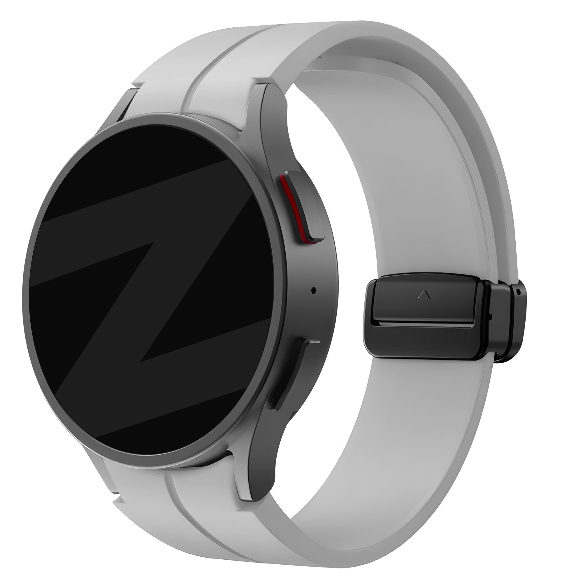 Bandz Samsung Galaxy Watch 7 - 44mm siliconen band met D-Buckle (grijs)