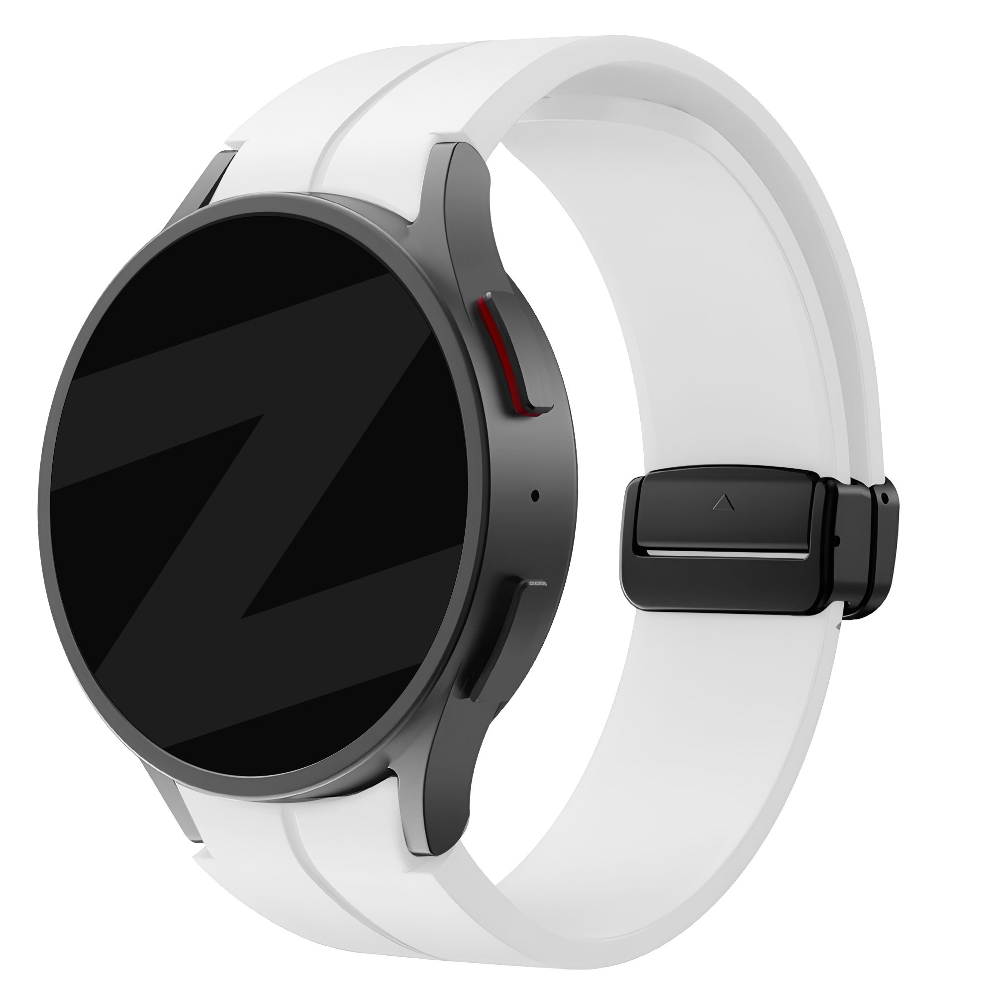 Bandz Samsung Galaxy Watch 7 - 44mm siliconen band met D-Buckle (wit)