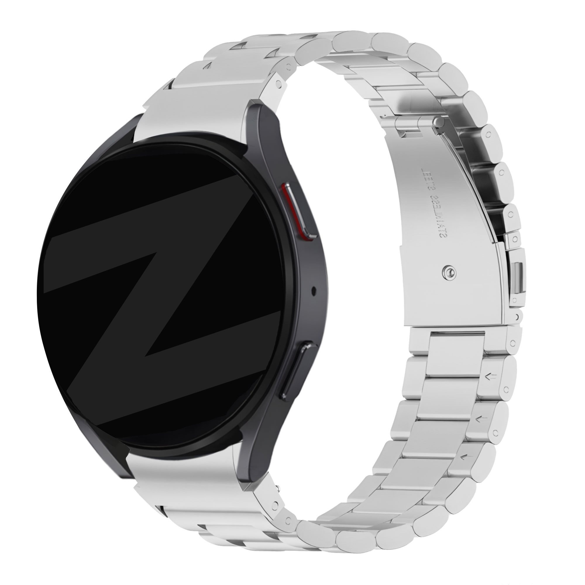 Bandz Samsung Galaxy Watch 7 - 40mm stalen band 'Classic' (zilver)