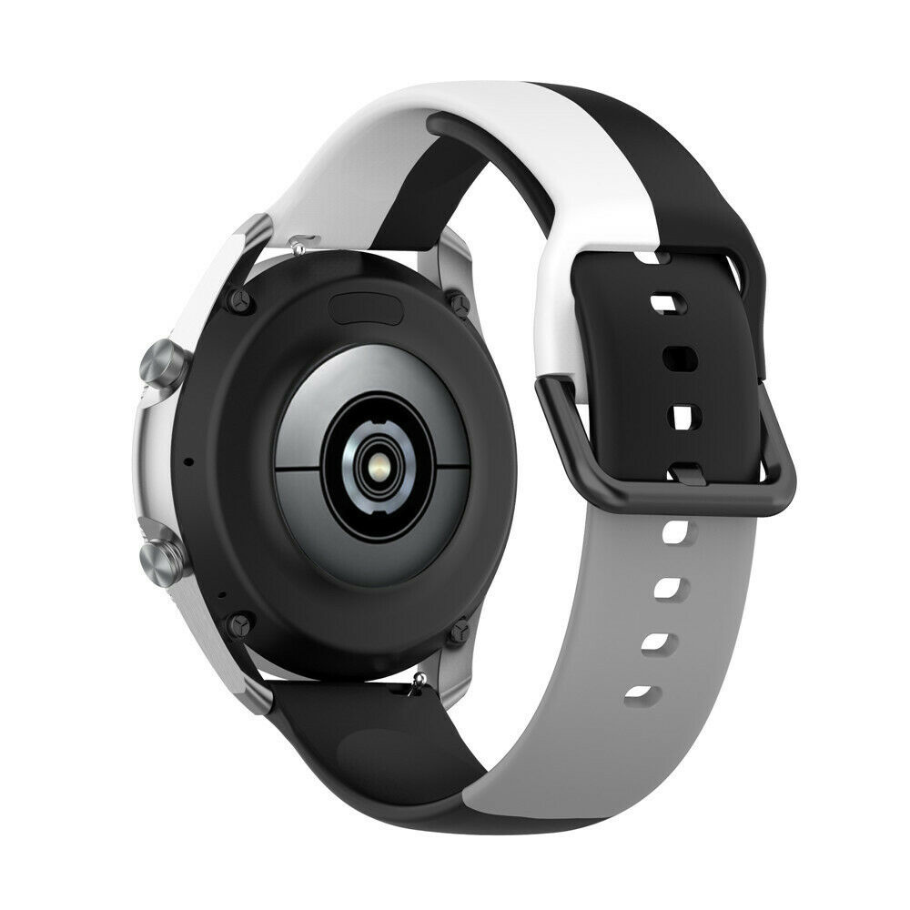 Strap-it Huawei Watch GT 3 Pro 46mm triple sport band (zwart-wit-grijs)