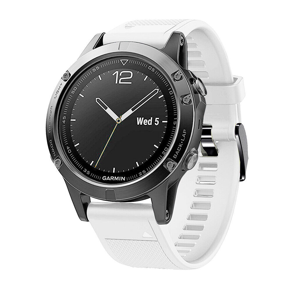 Strap-it Garmin Forerunner 970 siliconen bandje (wit)