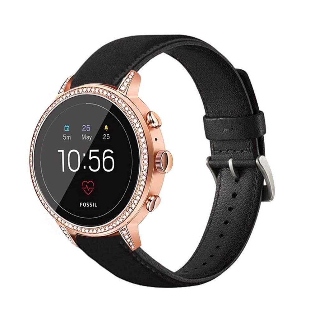 Strap-it Huawei Watch 5 - 42mm leren band (zwart)