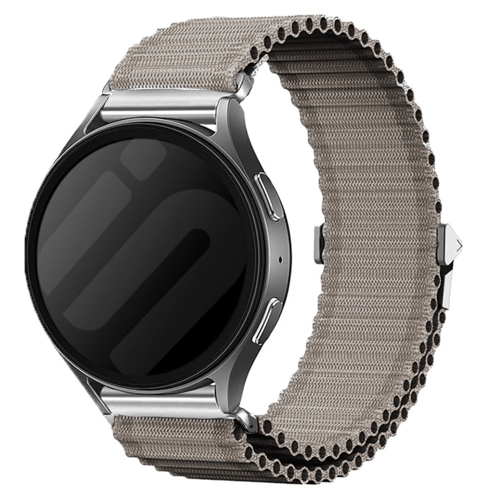 Strap-it Huawei Watch 5 - 46mm outdoor nylon bandje (grijs)