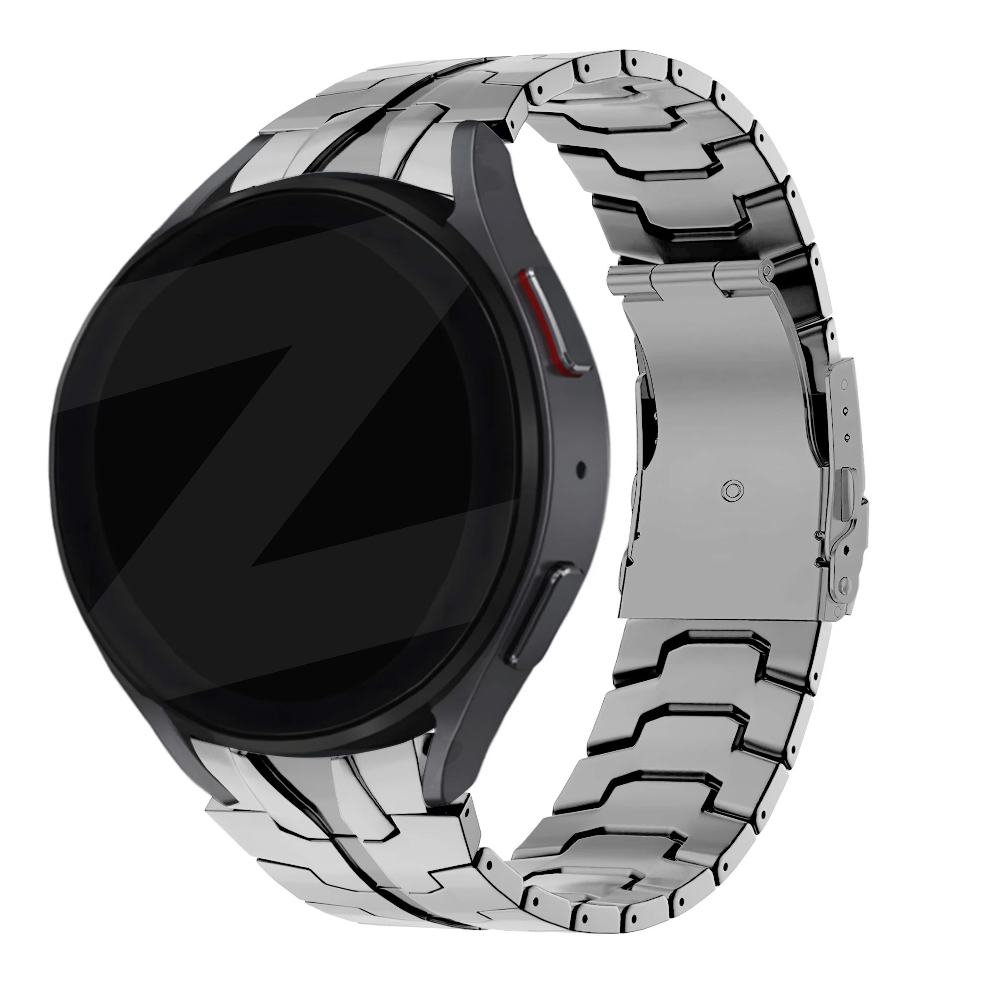 Bandz Samsung Galaxy Watch 6 Classic 47mm stalen band 'Iron' (zilver)