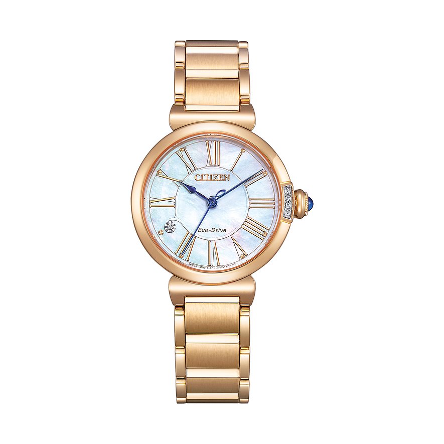 Citizen Solarhorloge EM1063-89D Polshorloge, dameshorloge, roestvrijstalen armband, saffierglas