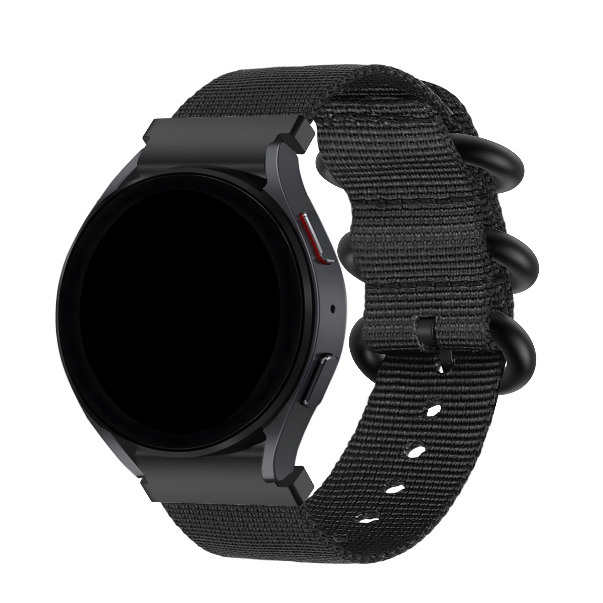 BALR. BALR Samsung Galaxy Watch 5 Pro nylon band met gesp (zwart)