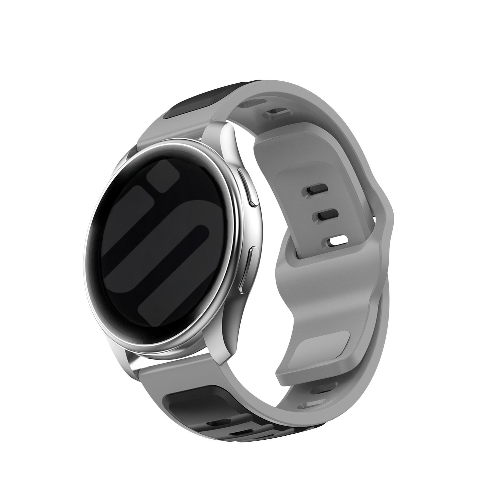 Strap-it Polar Ignite 3 outdoor duo siliconen bandje (zwart/grijs)