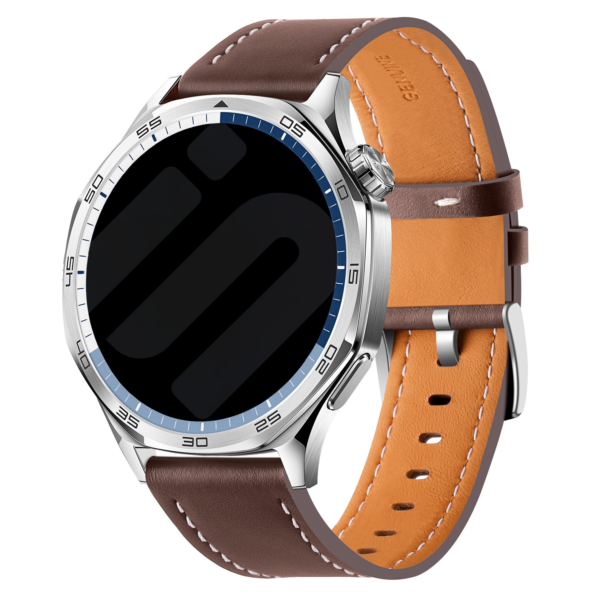 Strap-it Suunto Vertical 'one push' leren bandje (donkerbruin)