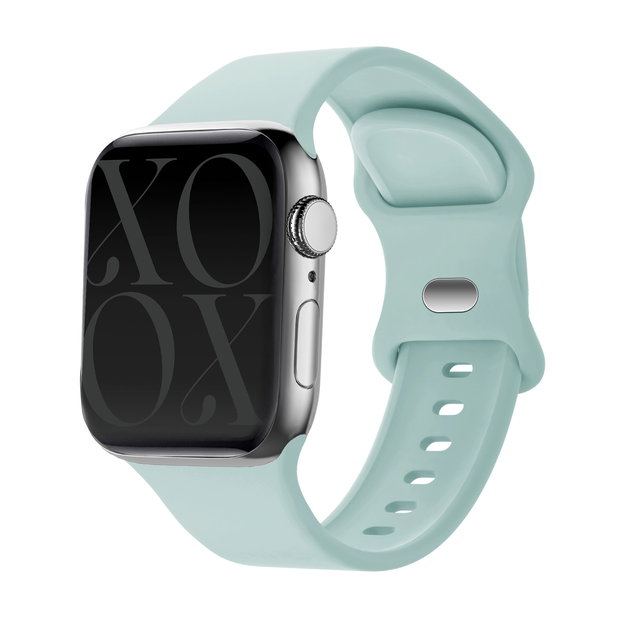 Xoxo Wildhearts Apple Watch siliconen bandje (mintgroen)