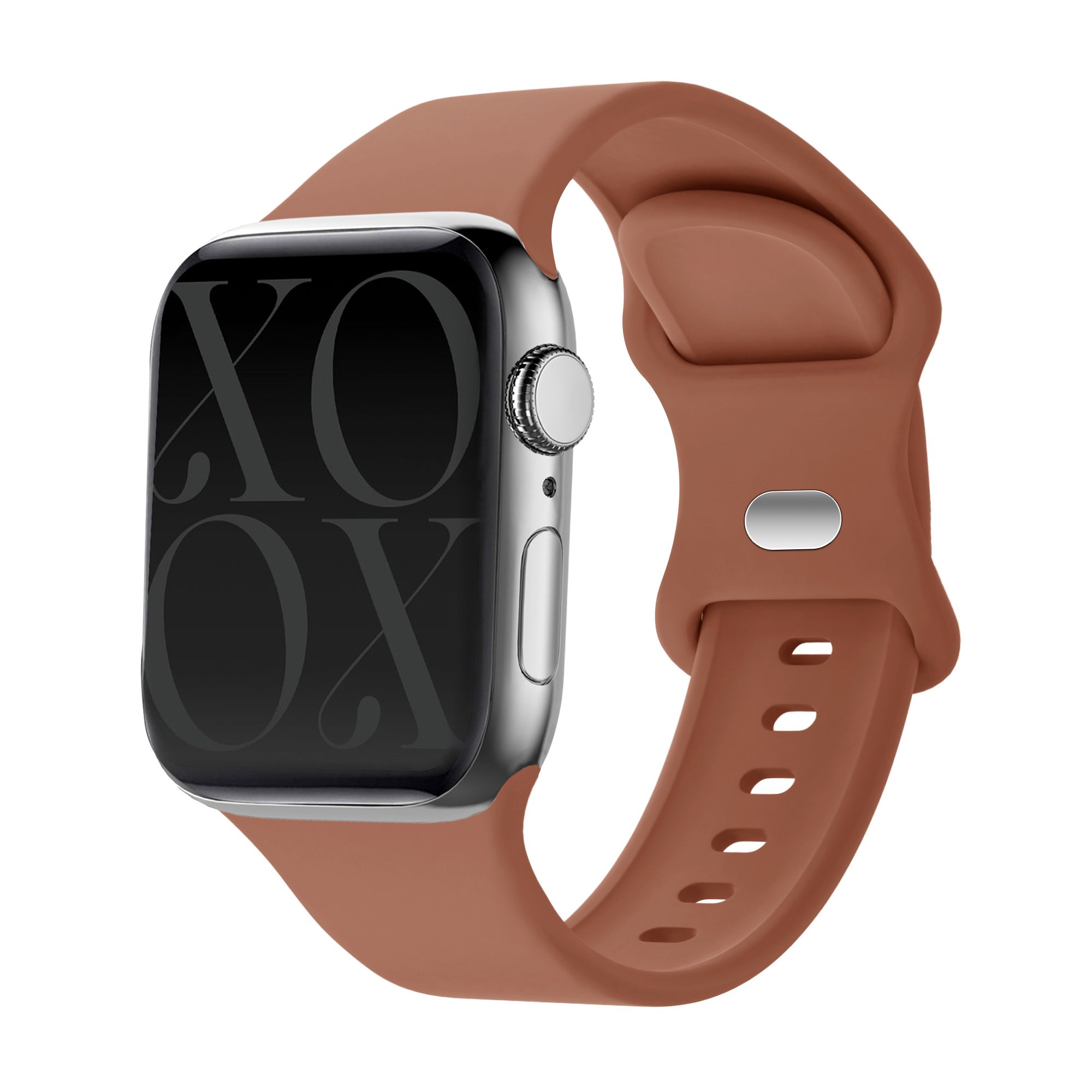Xoxo Wildhearts Apple Watch siliconen bandje (bruin)