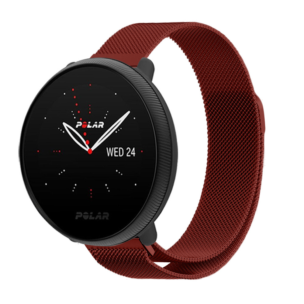 Strap-it Polar Ignite 3 Milanese bandje (rood)