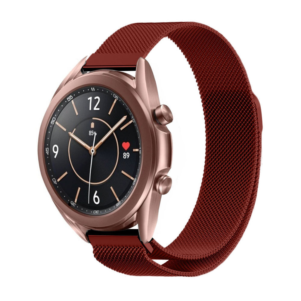 Strap-it Samsung Galaxy Watch 3 Milanese band 41mm (rood)