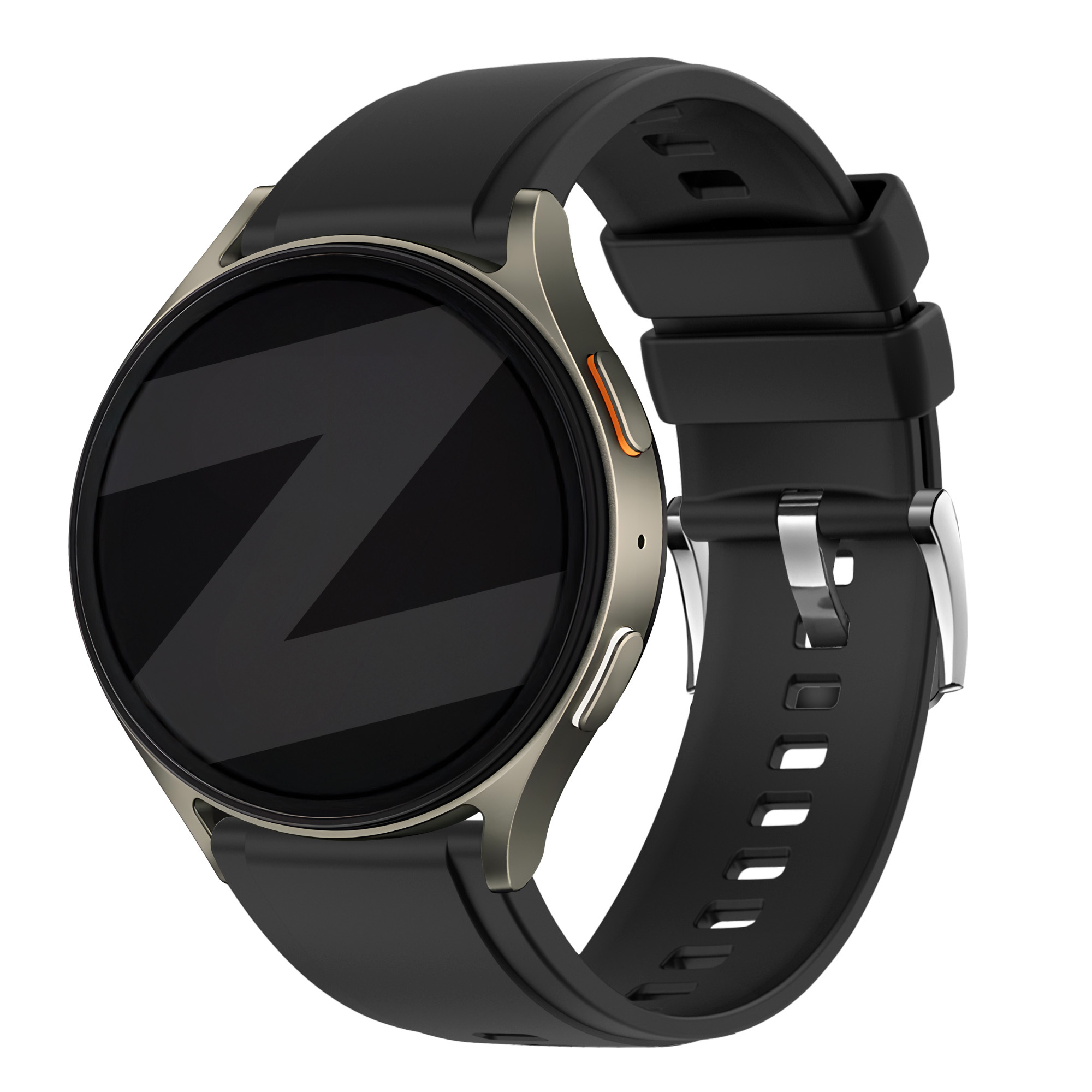 Bandz universeel 22mm siliconen band 'Easy fit' (zwart)