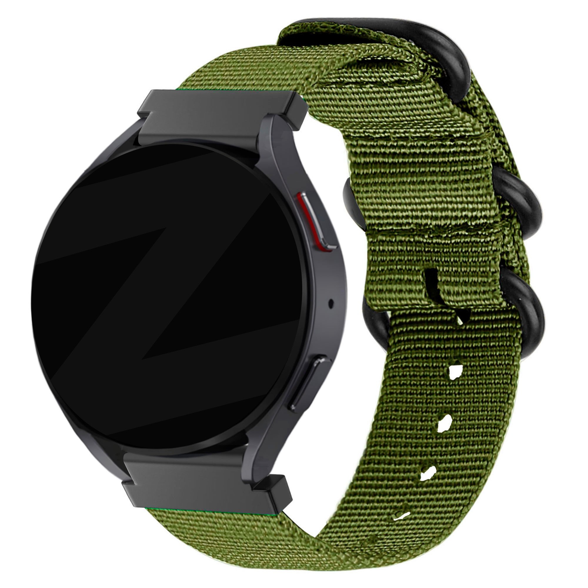 Bandz TicWatch 22mm nylon band met gesp (groen)