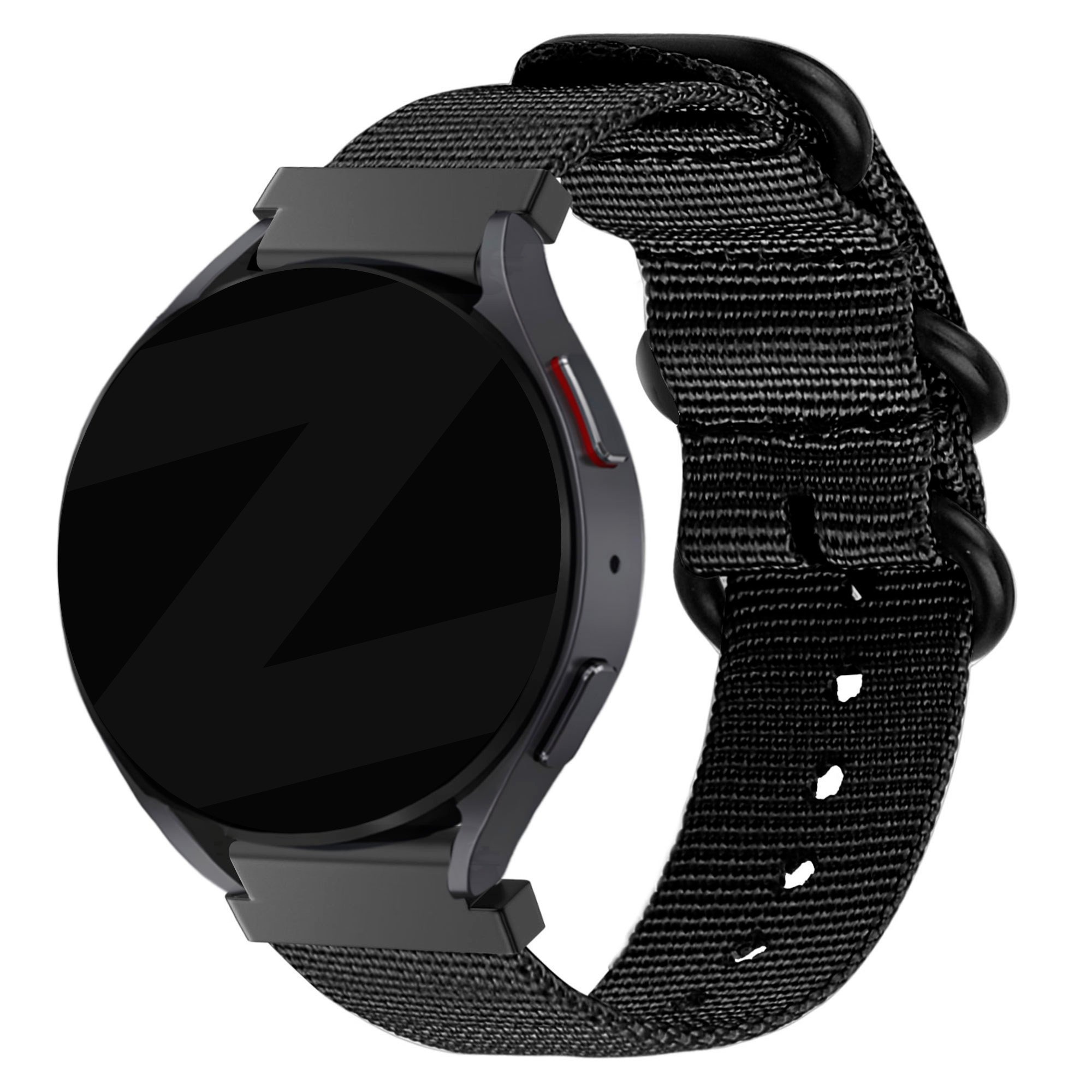 Bandz Suunto Run nylon band met gesp (zwart)