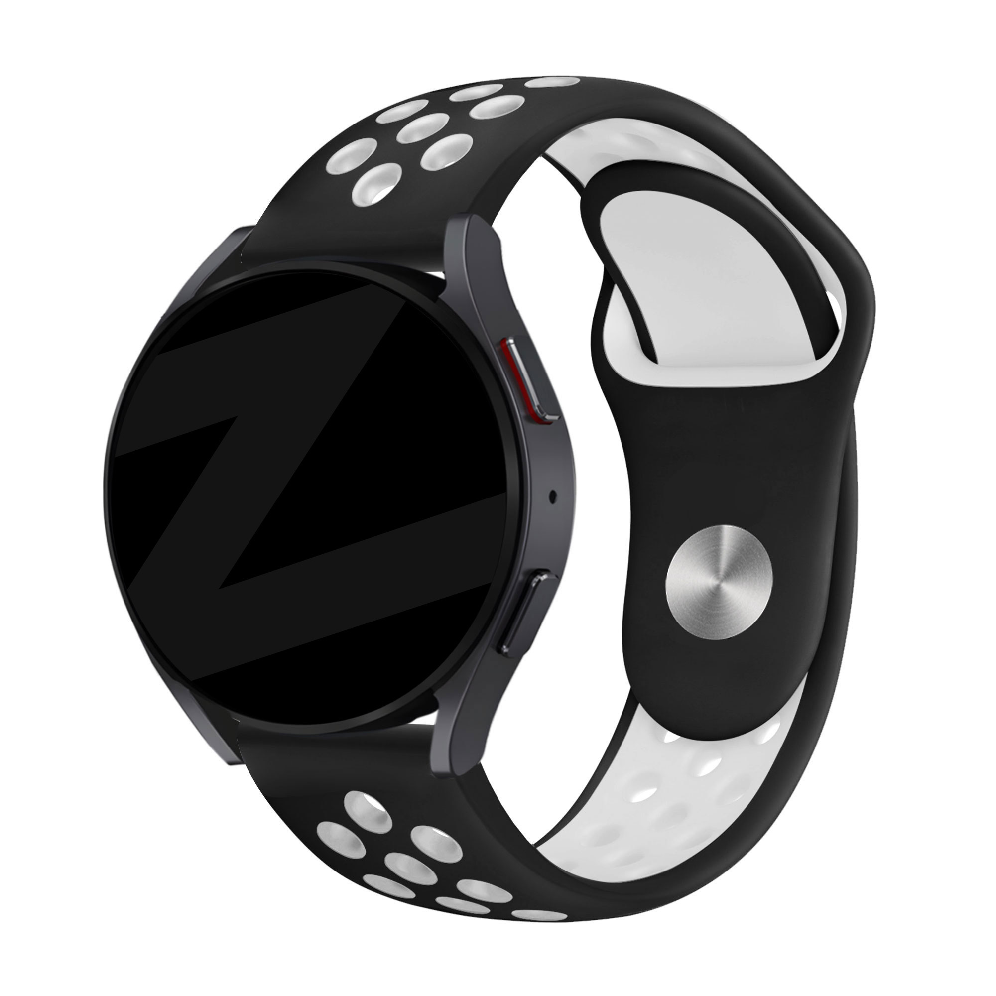 Bandz Withings ScanWatch Nova sport band 'Deluxe' (zwart/wit)
