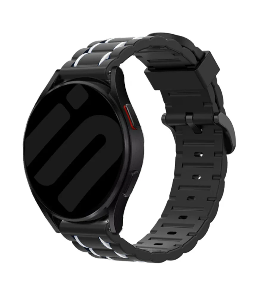 Strap-it Suunto 9 Peak Pro sport gesp band (zwart/wit)