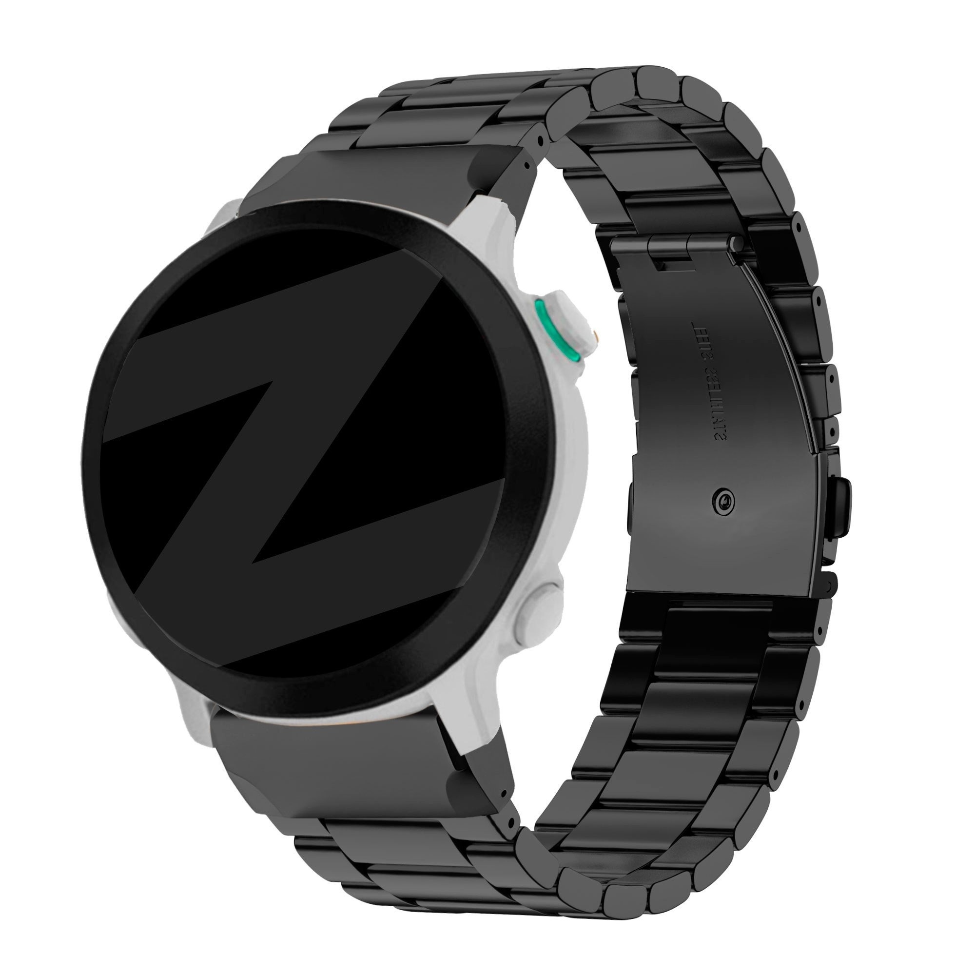 Strap-it Bandz Garmin Fenix E stalen band 'Classic' (zwart)