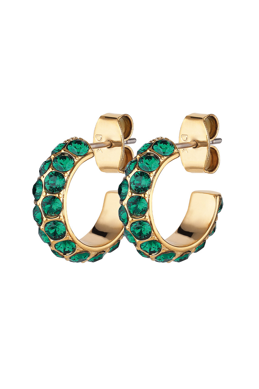 Dyrberg Kern Dyrberg/Kern Heidi Earpost, Color: Gold/Green, Onesize, Women