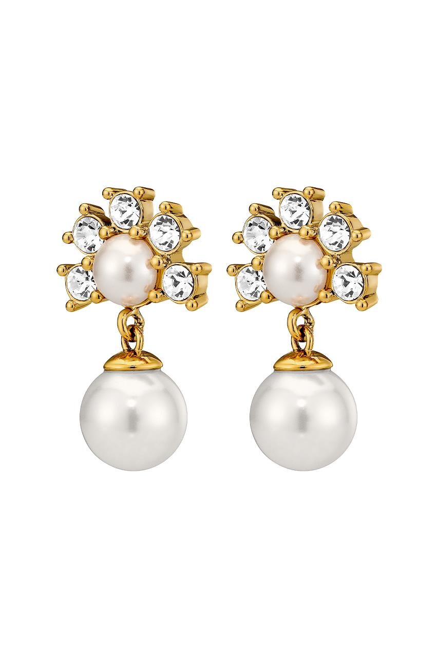 Dyrberg Kern Dyrberg/Kern Veronica Earring, Color: Gold/White, Onesize, Women