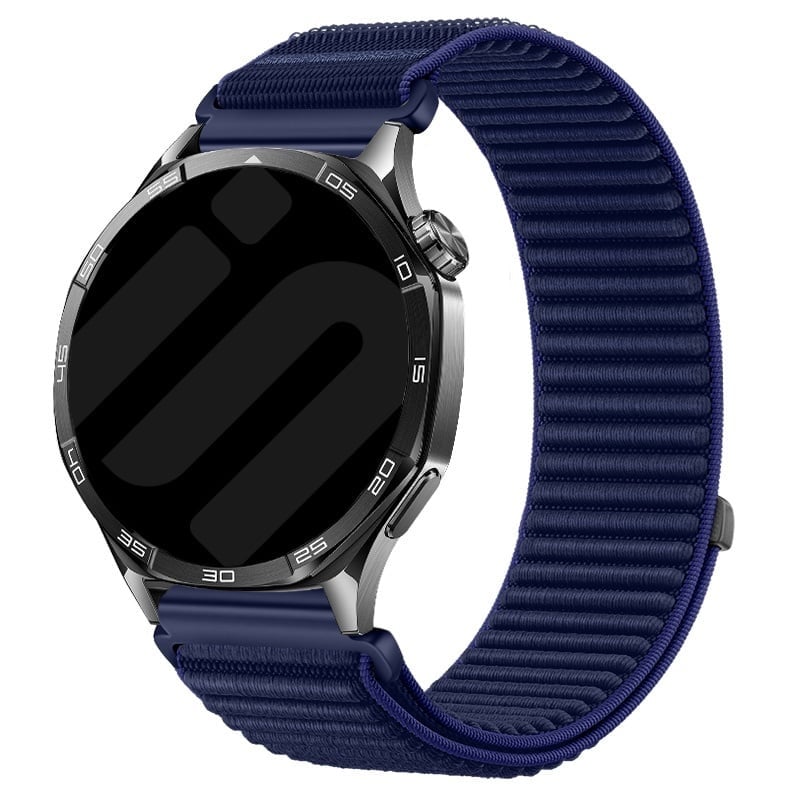 Strap-it Samsung Galaxy Watch 7 - 40mm wave nylon band (donkerblauw)