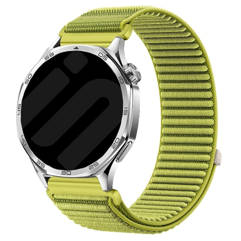 Strap-it Amazfit GTS 4 wave nylon band (veld groen)