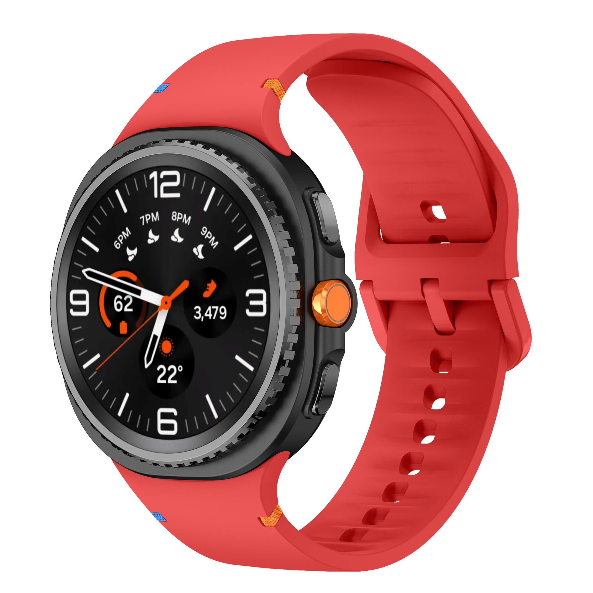 Strap-it Samsung Galaxy Watch 8 - 40mm siliconen bandje (rood)