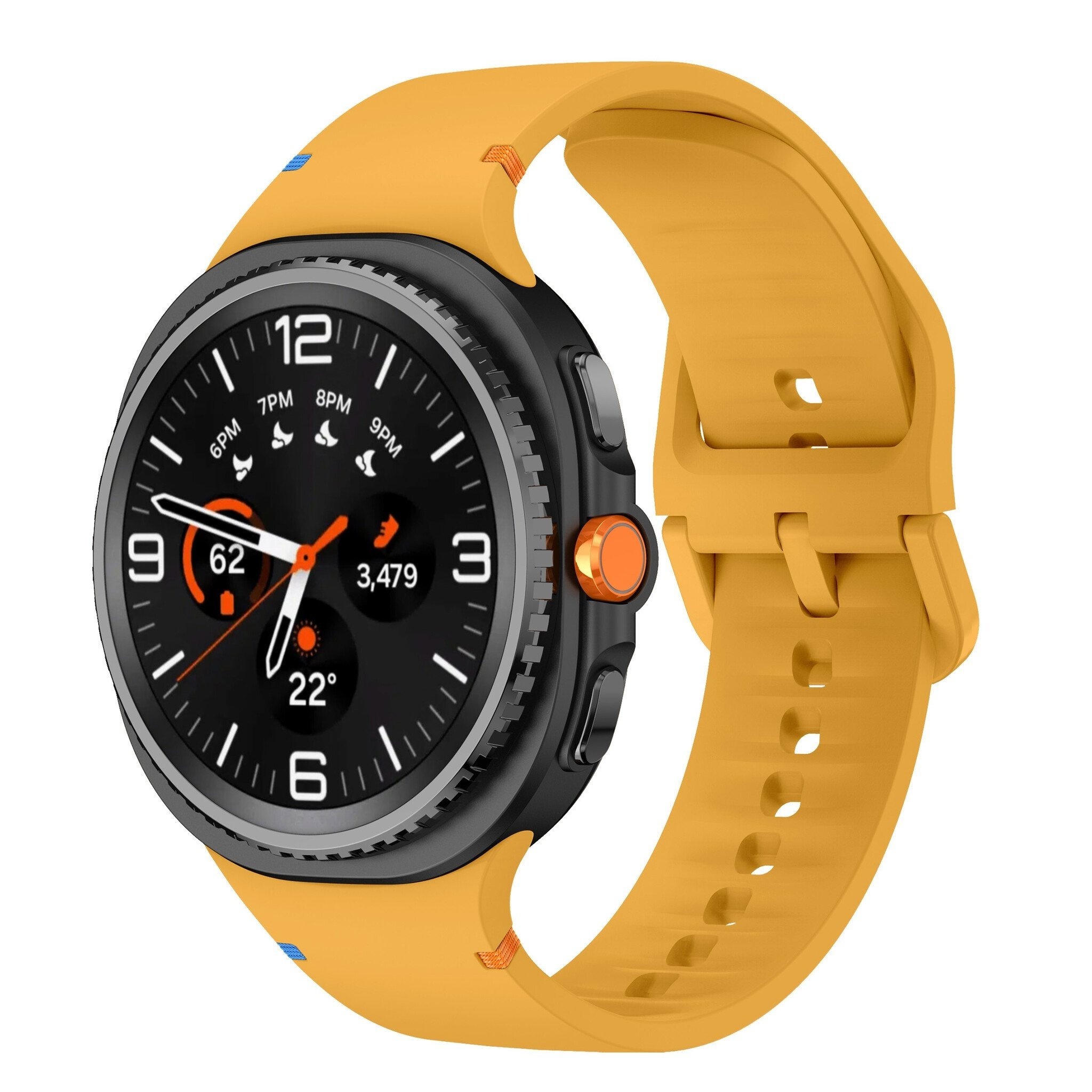 Strap-it Samsung Galaxy Watch 8 Classic siliconen bandje (geel)
