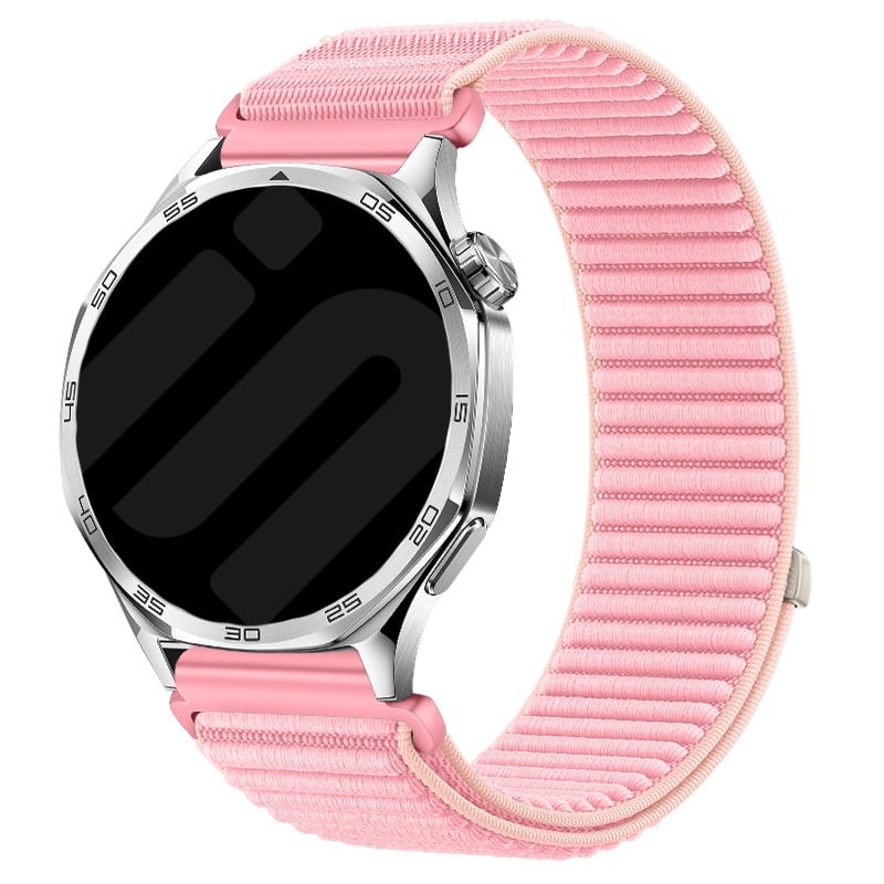 Strap-it Amazfit Bip 3 wave nylon band (roze)