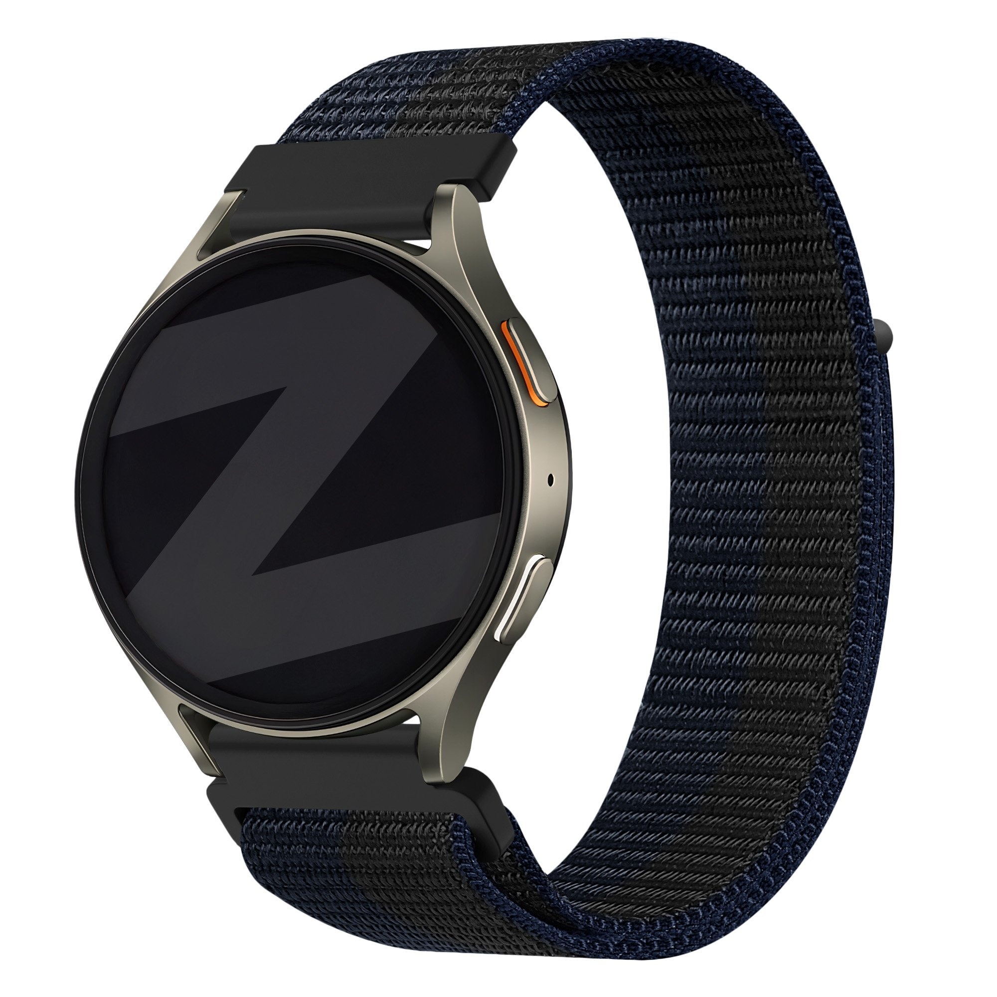 Bandz Fossil Gen 5 nylon band 'Easy fit' (zwart/blauw)