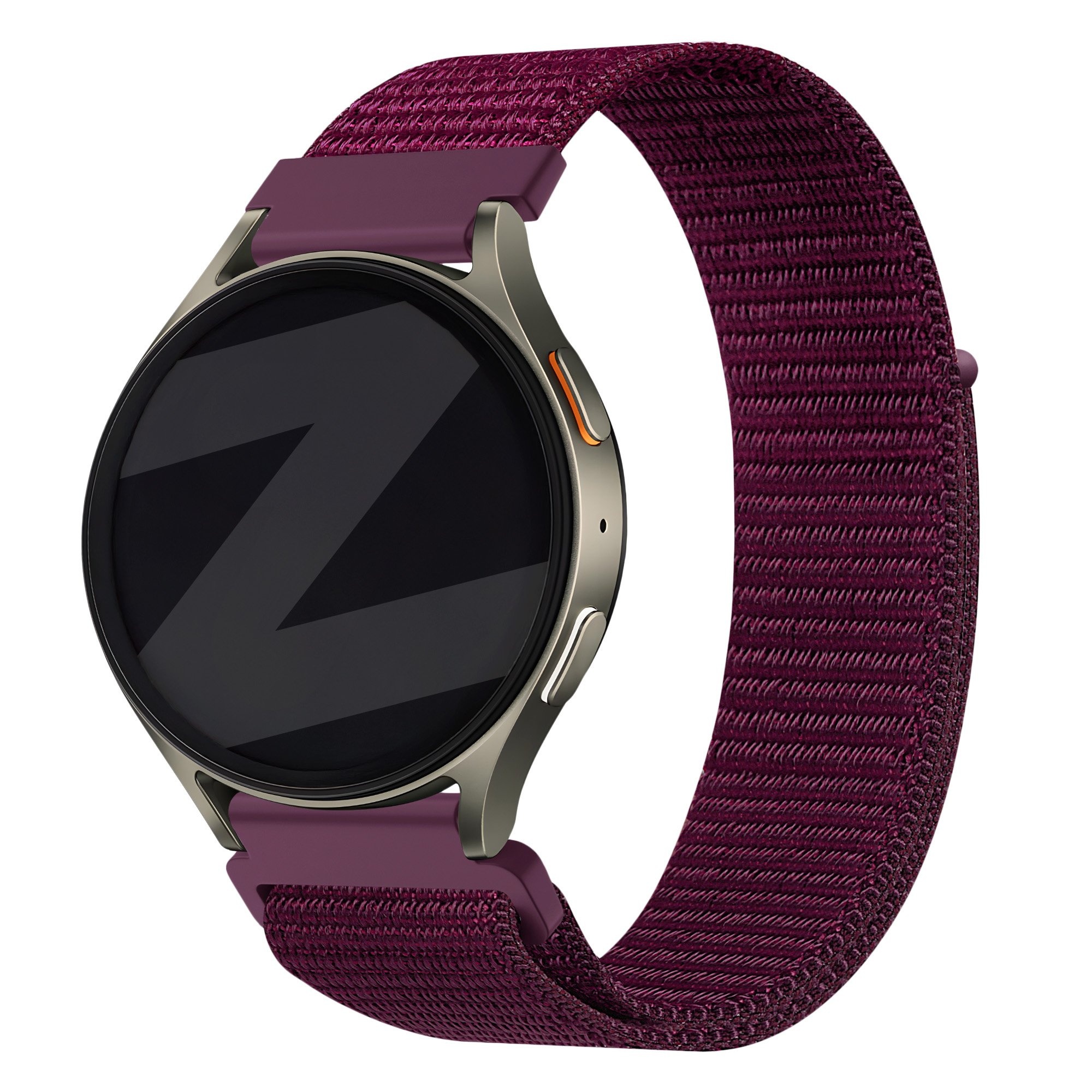 Bandz Samsung Galaxy Watch 6 - 44mm nylon band 'Easy fit' (plum)