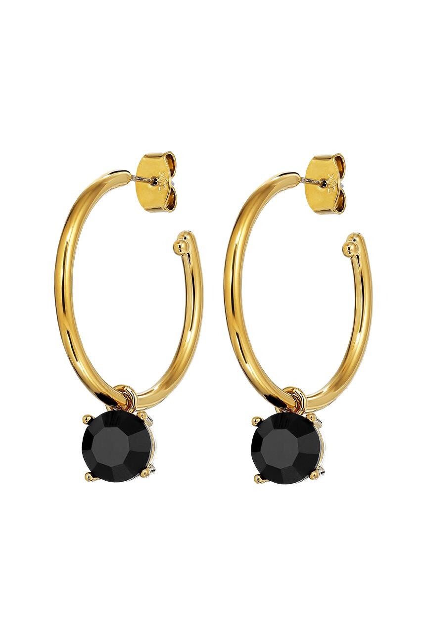 Dyrberg Kern Dyrberg/Kern Diega Earring, Color: Gold/Black, Onesize, Women