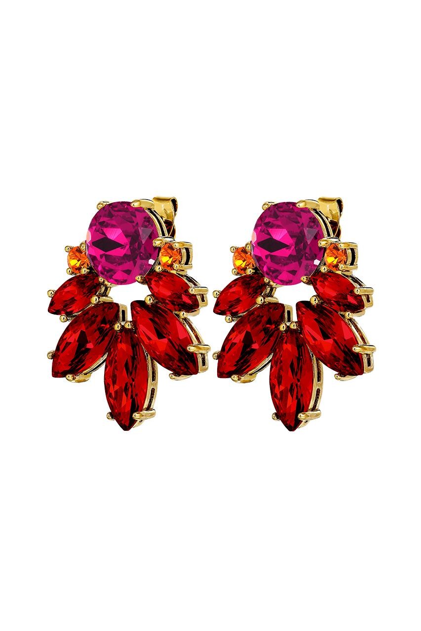 Dyrberg Kern Dyrberg/Kern Drago Earring, Color: Gold/Red, Onesize, Women