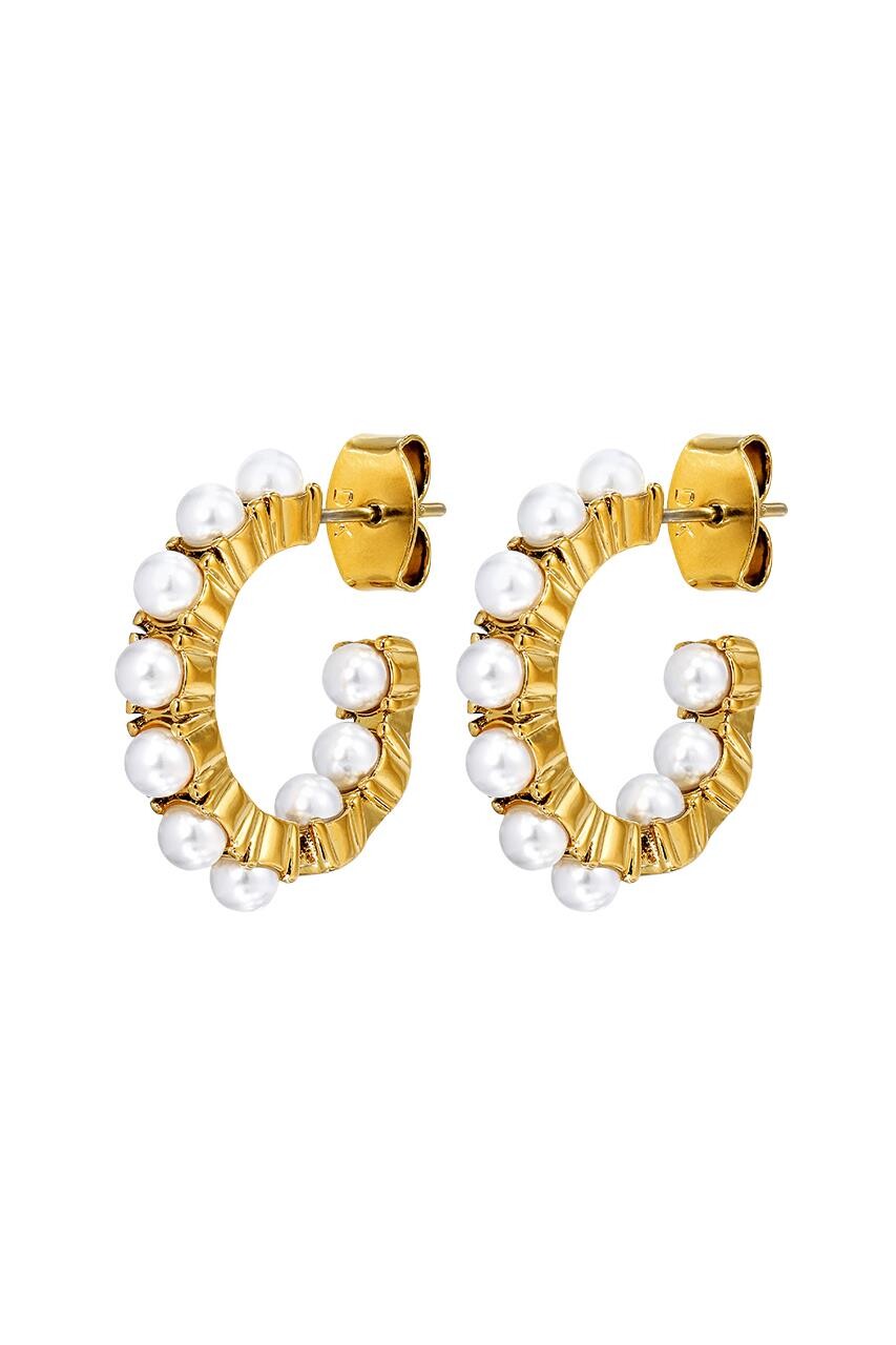 Dyrberg Kern Dyrberg/Kern Raquel Earring, Color: Gold/White, Onesize, Women