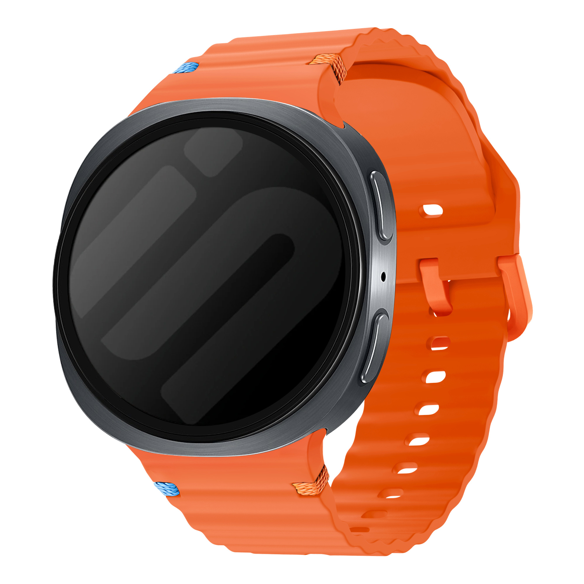 Strap-it Samsung Galaxy Watch 8 Classic wave siliconen bandje (oranje)