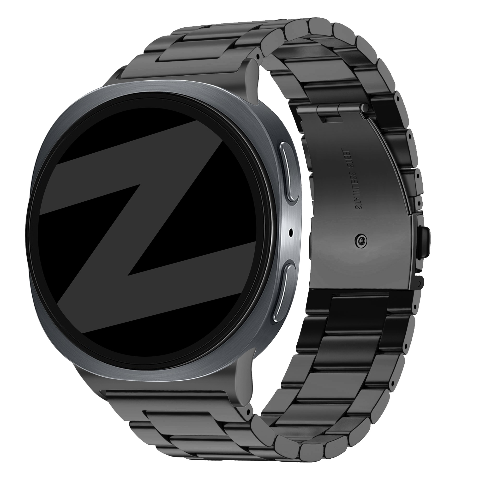Bandz Samsung Galaxy Watch 8 - 44mm stalen band 'Classic' (zwart)