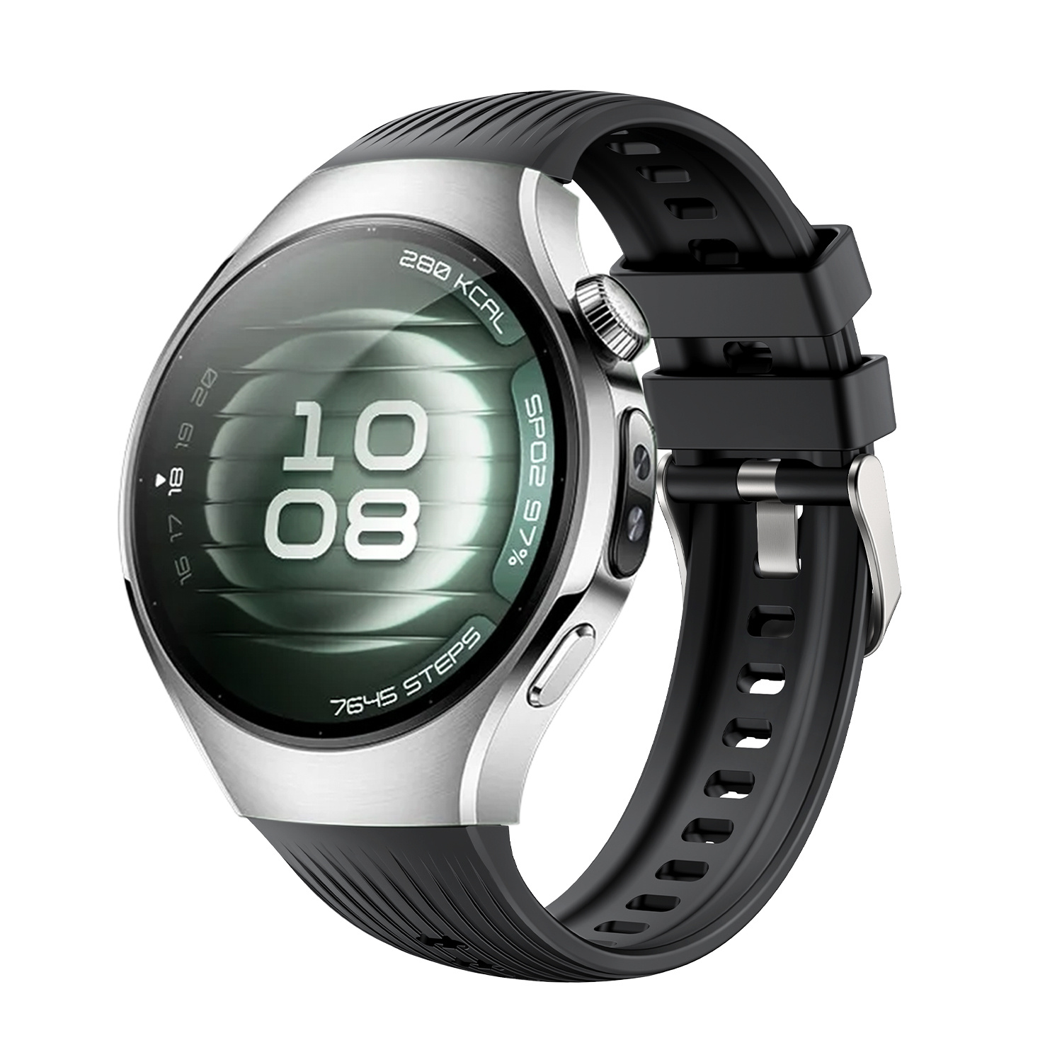 Strap-it Huawei Watch 5 - 46mm siliconen bandje 'perfect fit' (zwart)