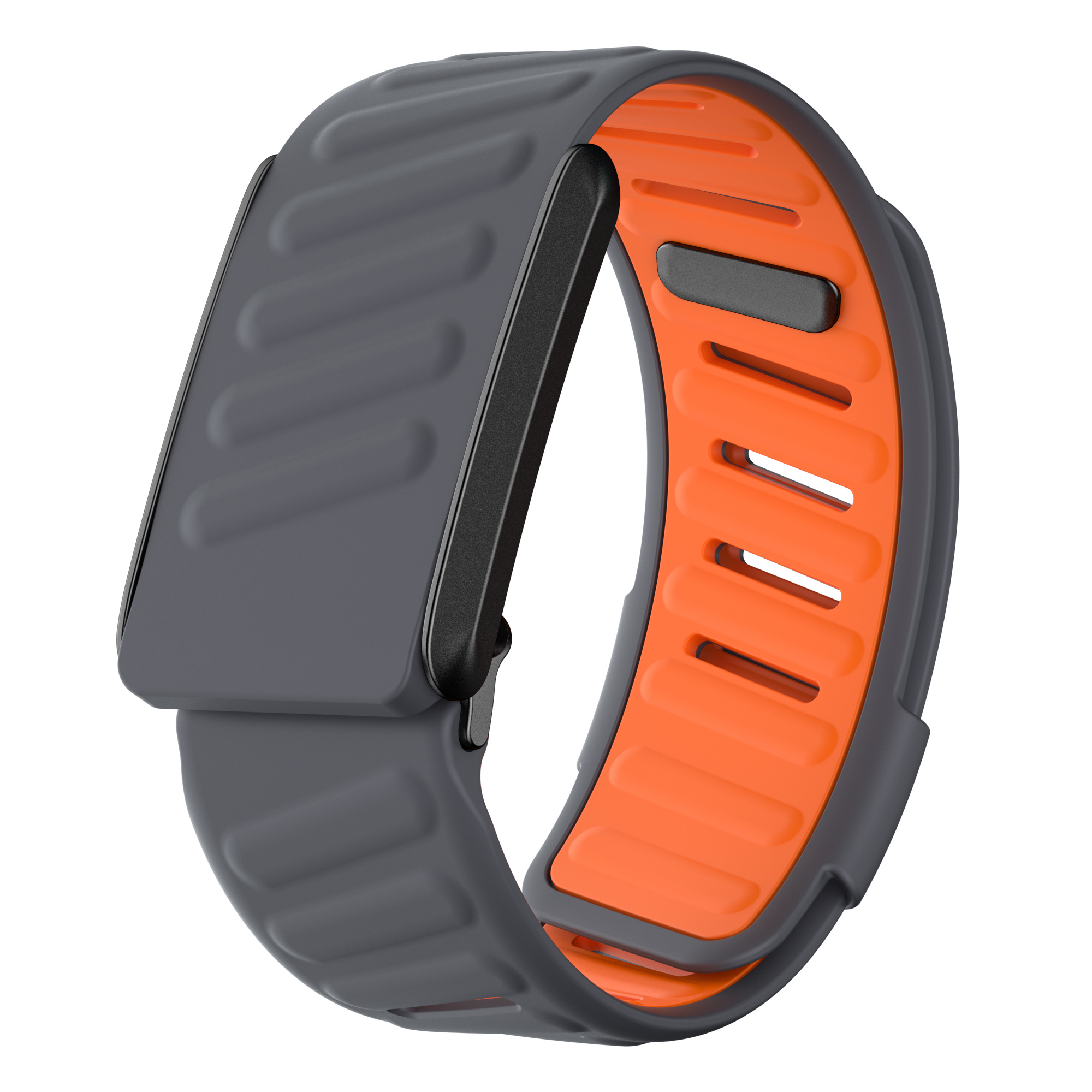 Strap-it Whoop 4.0 sport bandje (donkergrijs/oranje)
