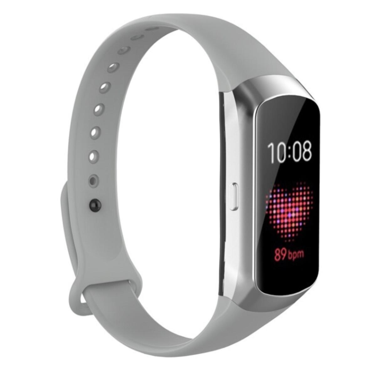 Strap-it Samsung Galaxy Fit siliconen bandje (grijs)