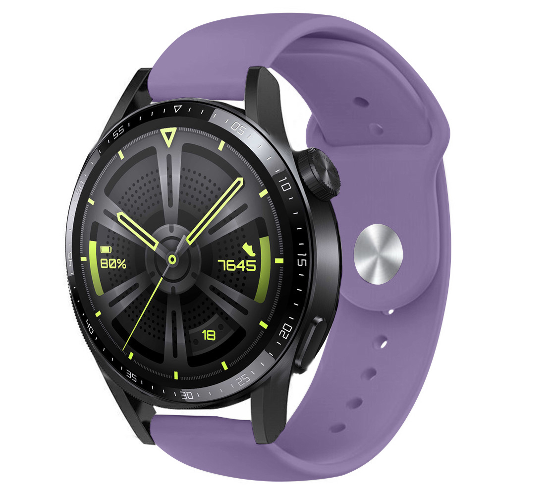 Strap-it Huawei Watch GT 3 46mm sport bandje (lichtpaars)